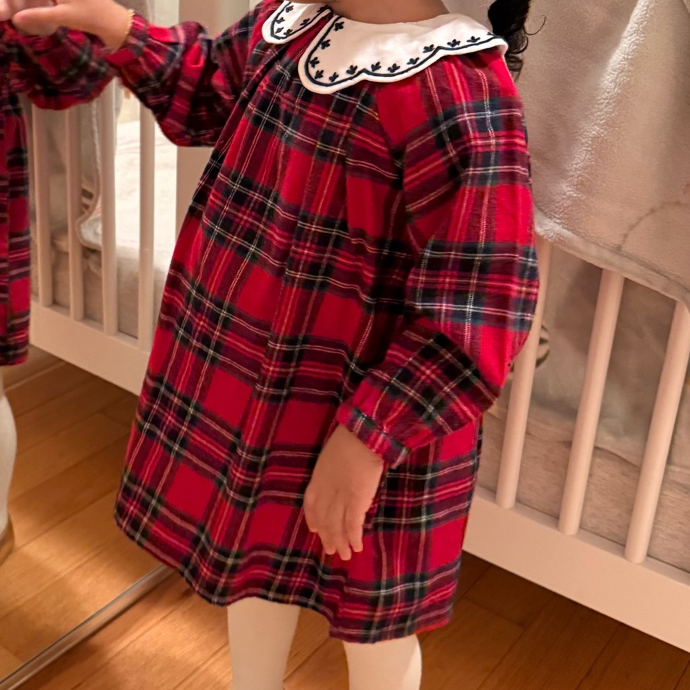 Primark Red Plaid Kids Dress